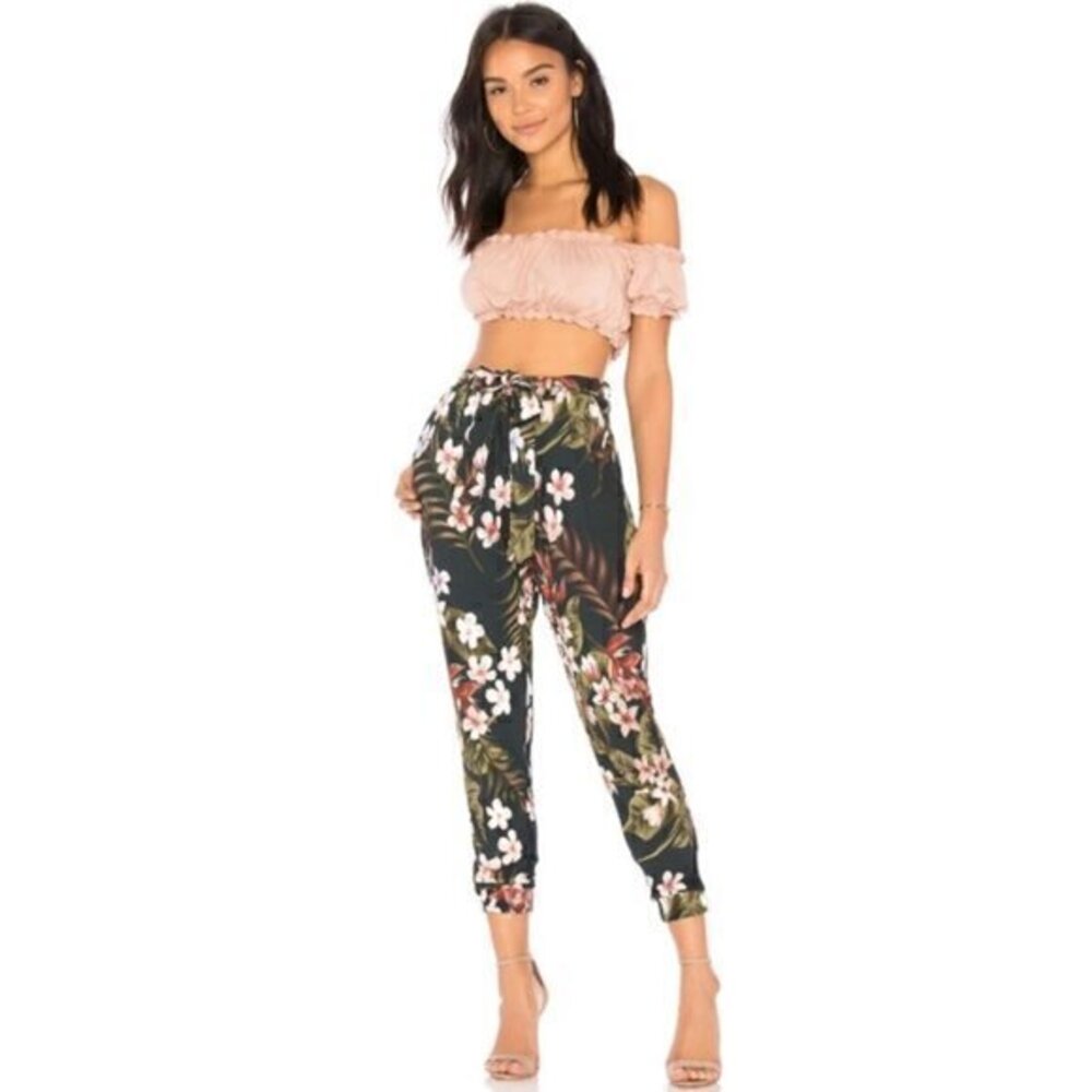 [Chaser] Floral Joggers w/ Belt - Size L
